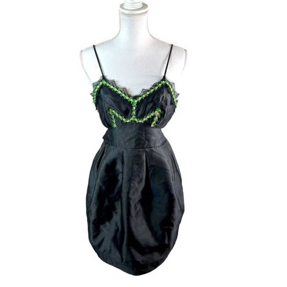 Alice McCall Black Balloon Floral Mini Dress - image 1