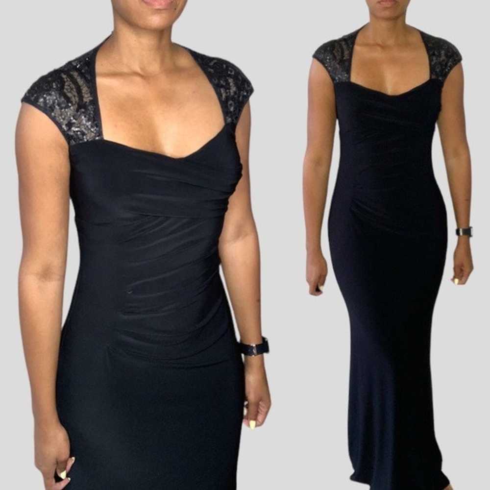 Ralph Lauren Black Sequined Formal Evening Dress - image 2