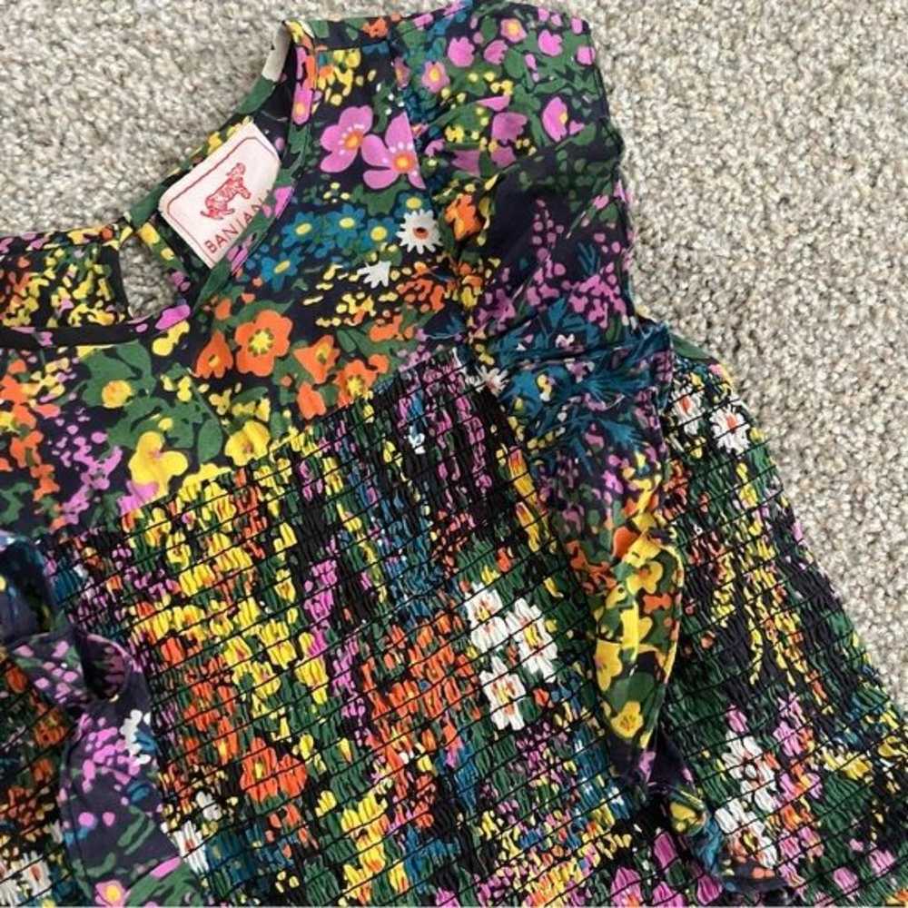Banjanan Iris Smocked Floral Midi Dress - image 3
