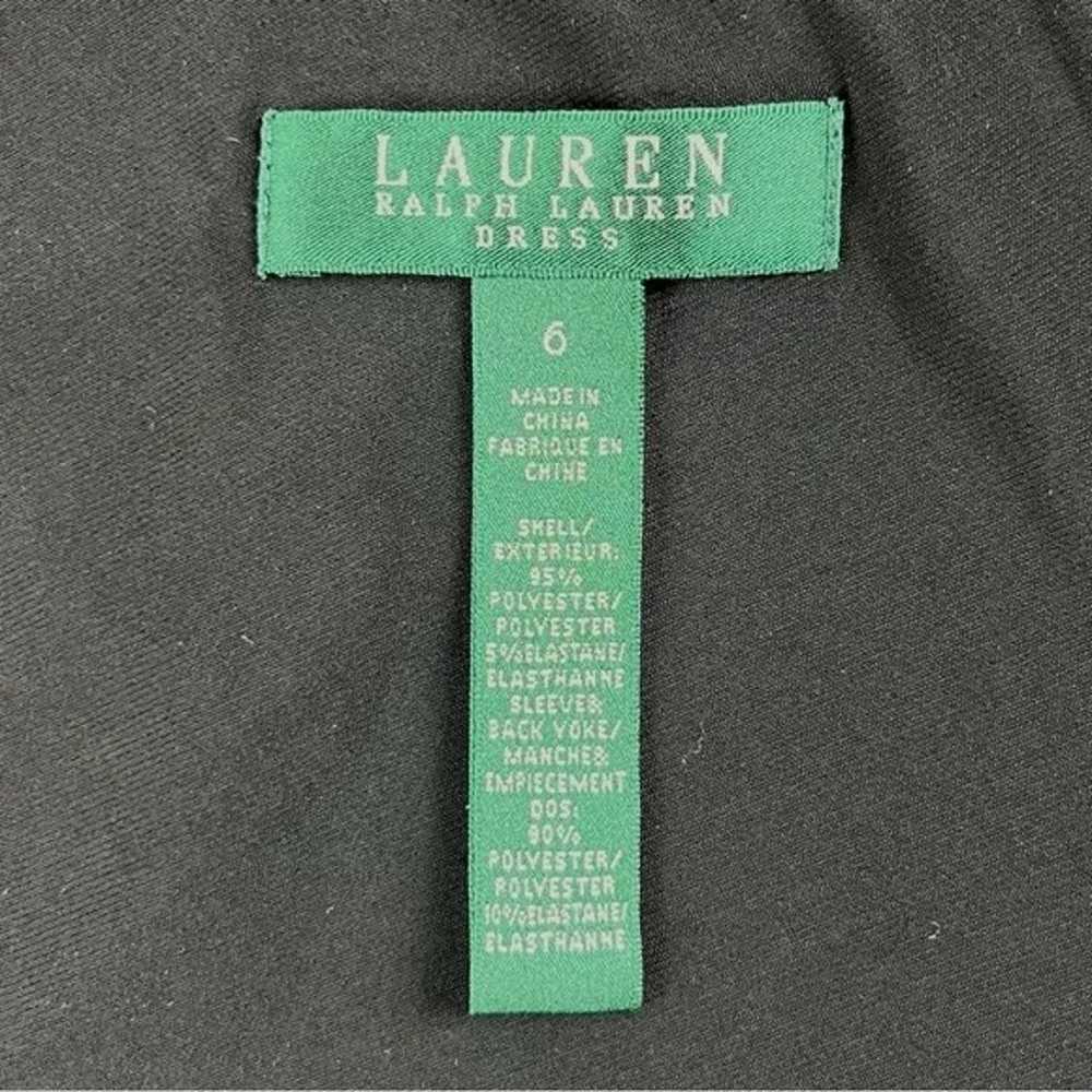 Lauren Ralph Lauren Black Illusion Sleeve Ruched … - image 8