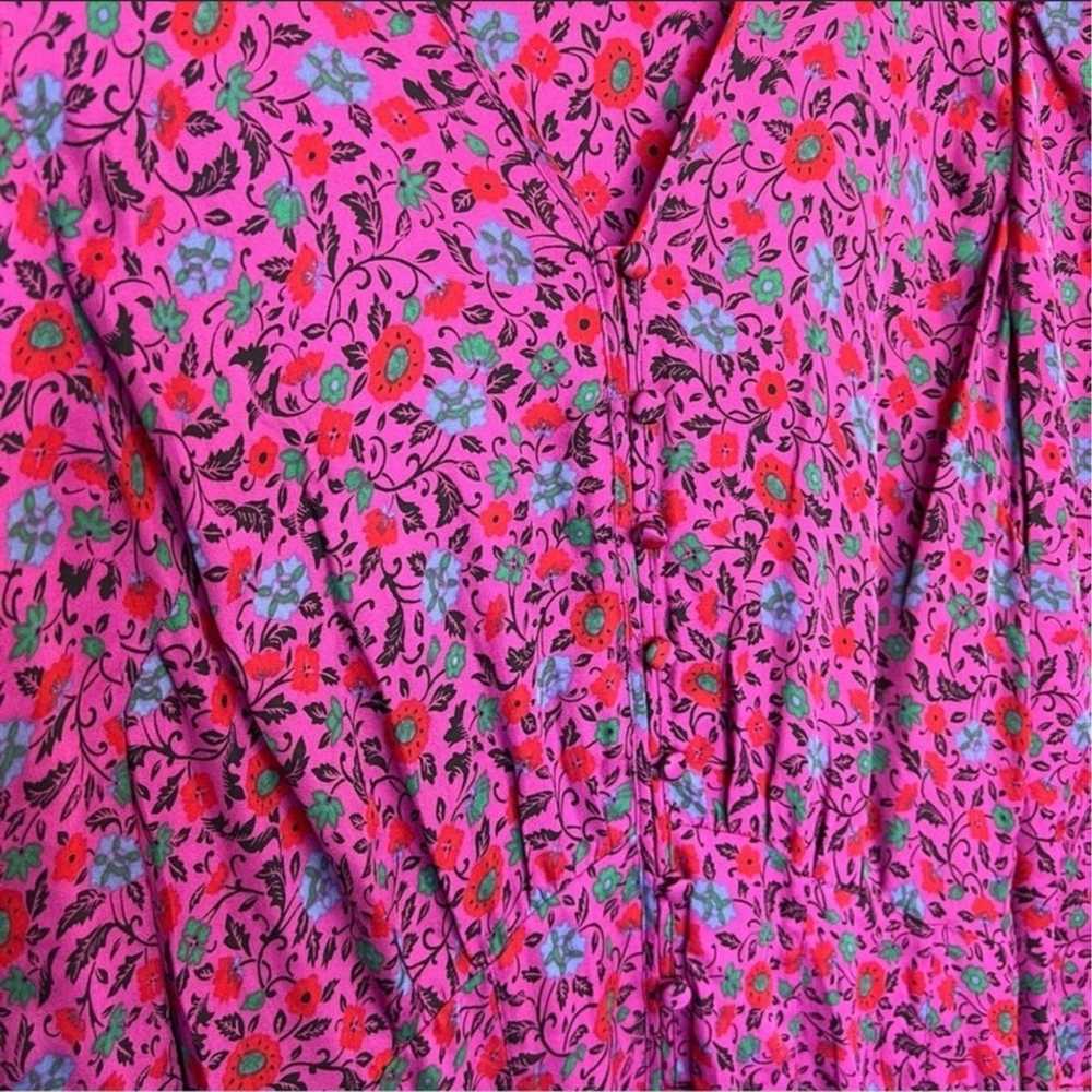 Lasanna Floral Dress in Fuchsia Sz 4 - image 3