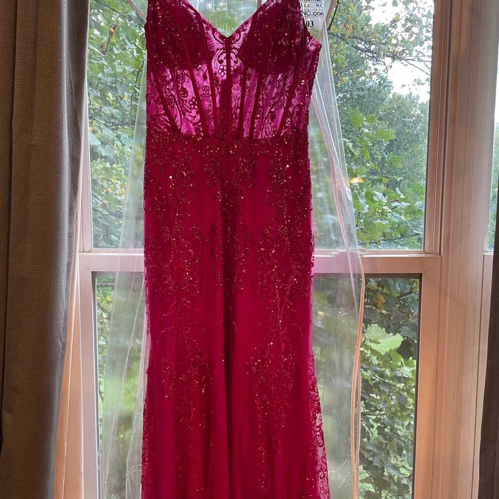 Pink prom dress - image 1