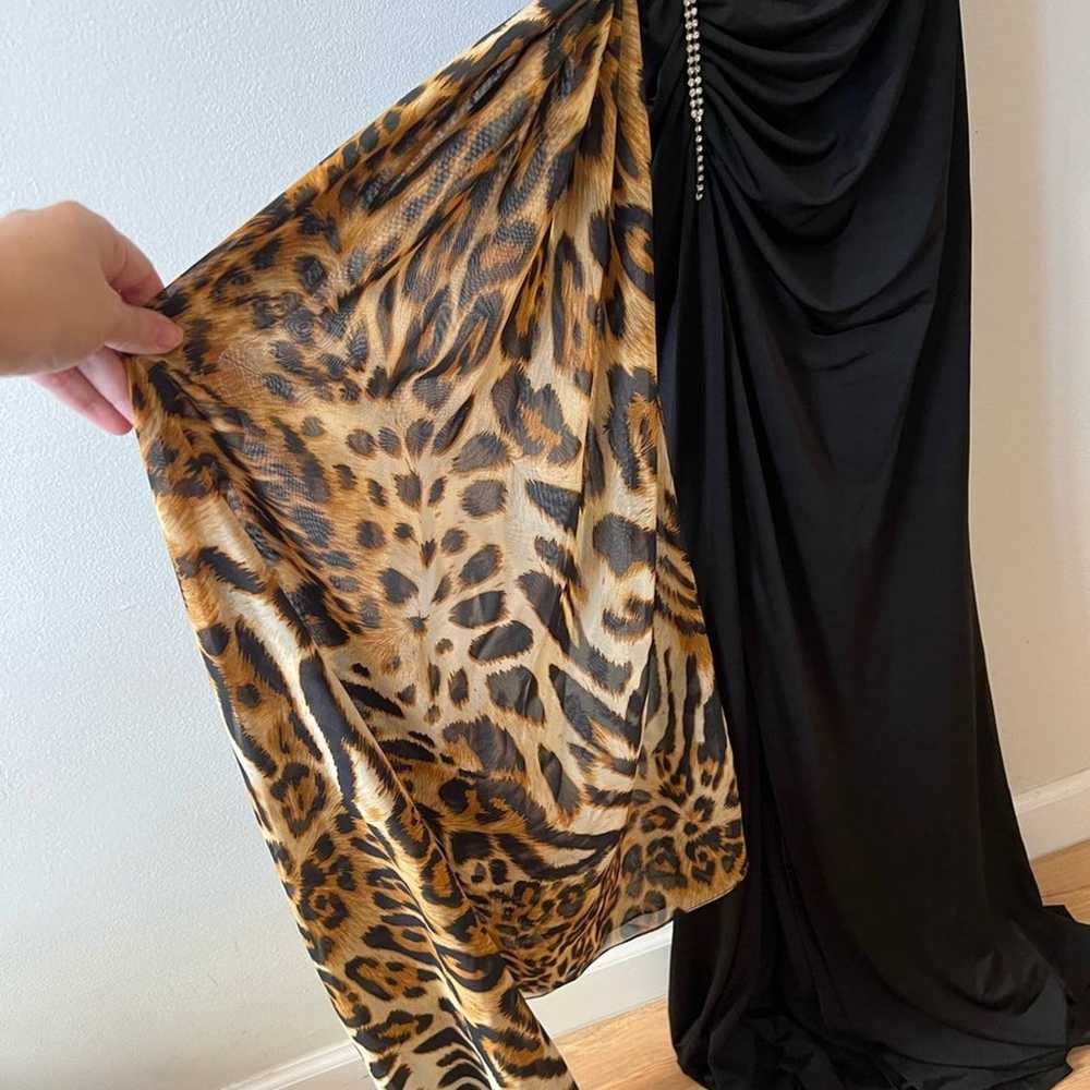 Black long dress with snake design - image 3