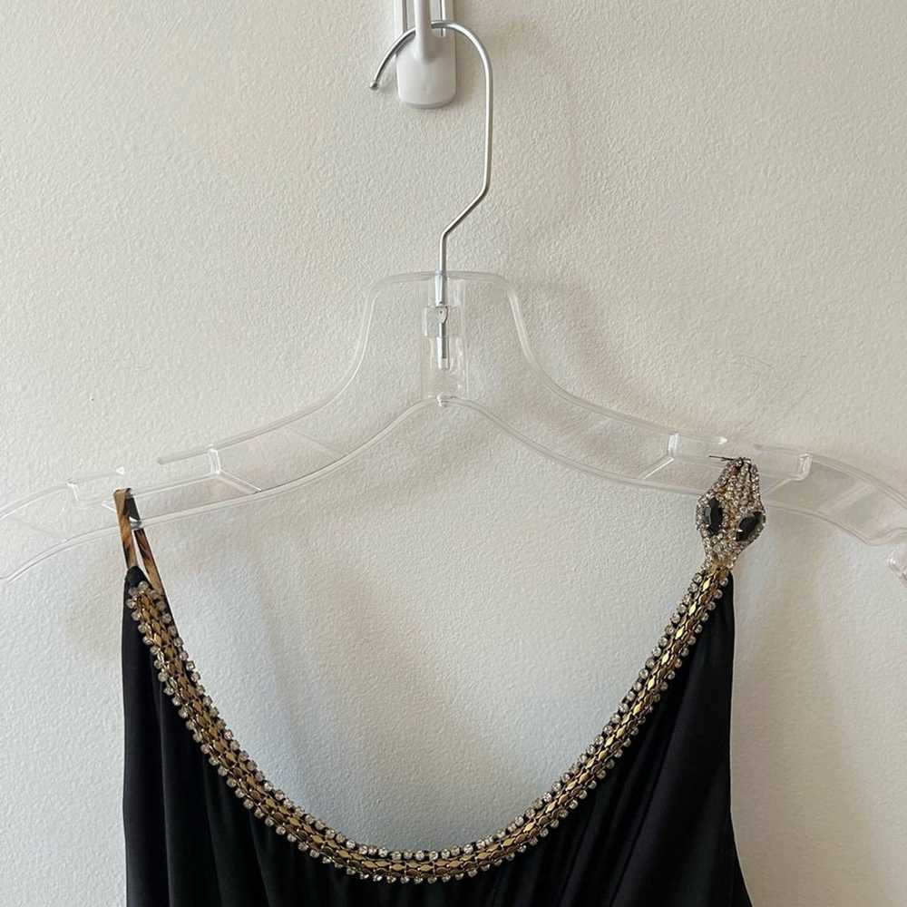 Black long dress with snake design - image 5