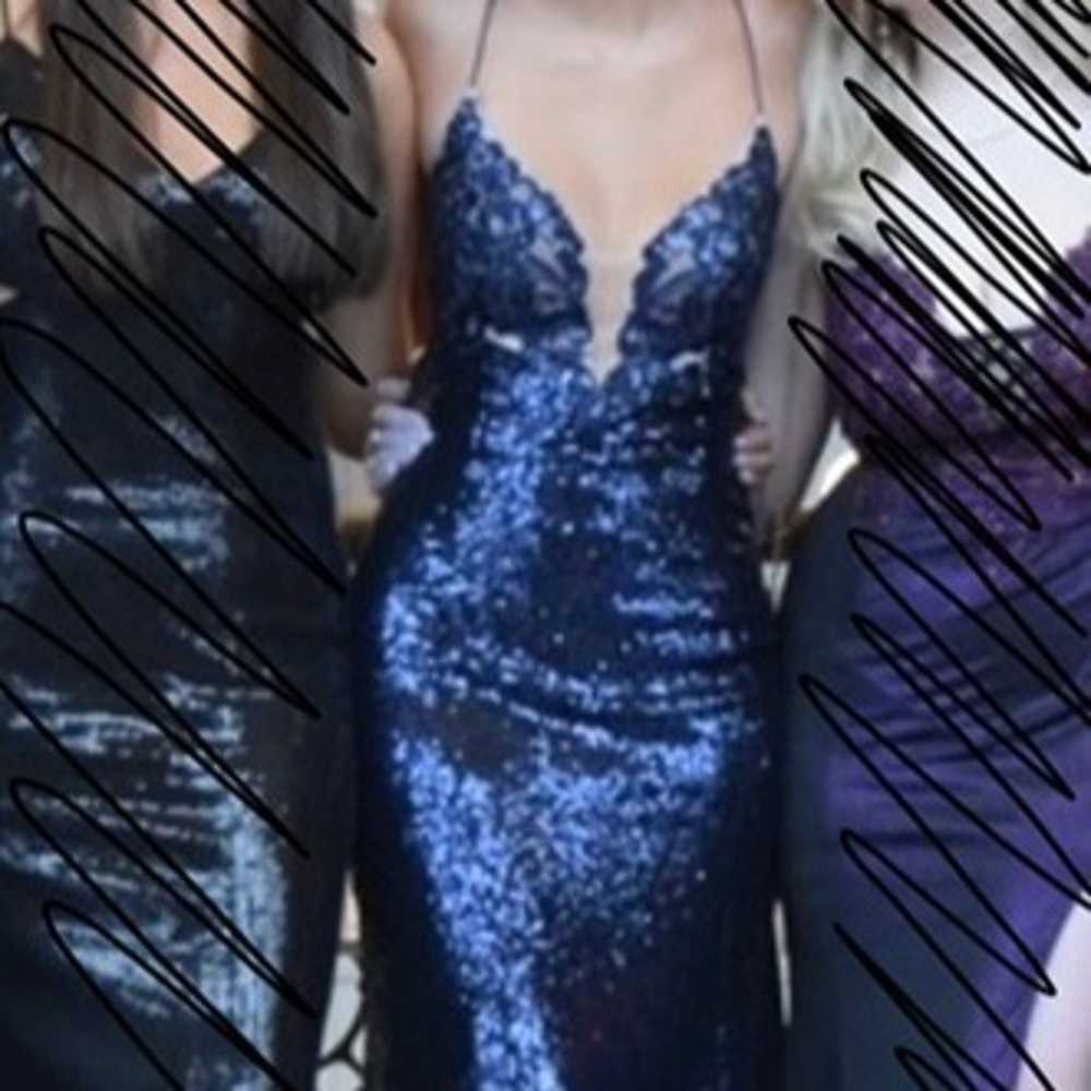 Sherri Hill Navy Prom Dress Size 4 - image 4