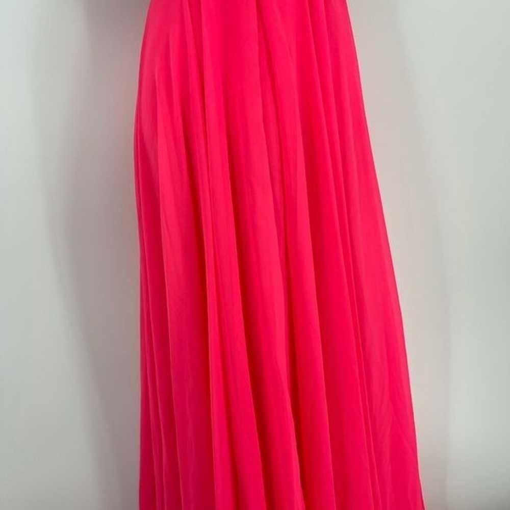 Panoply neon pink stoned bodice evening gown - image 7