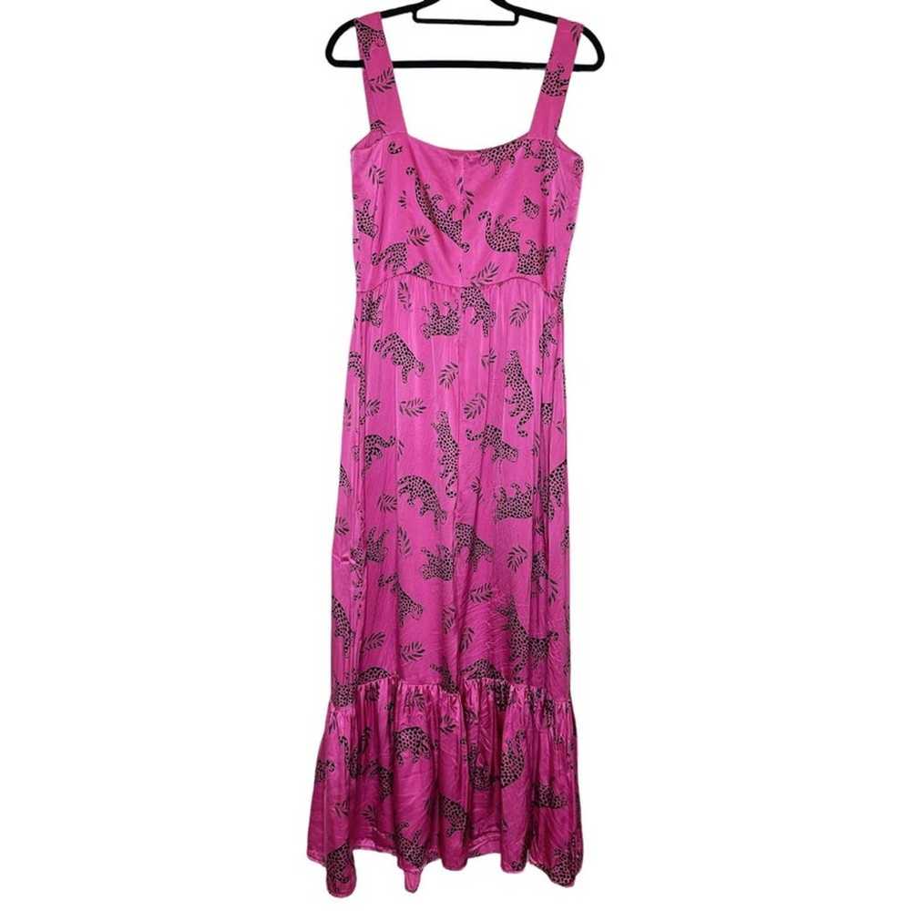 HVN Pink Black Silk Leopard Sleeveless Olympia Mi… - image 2