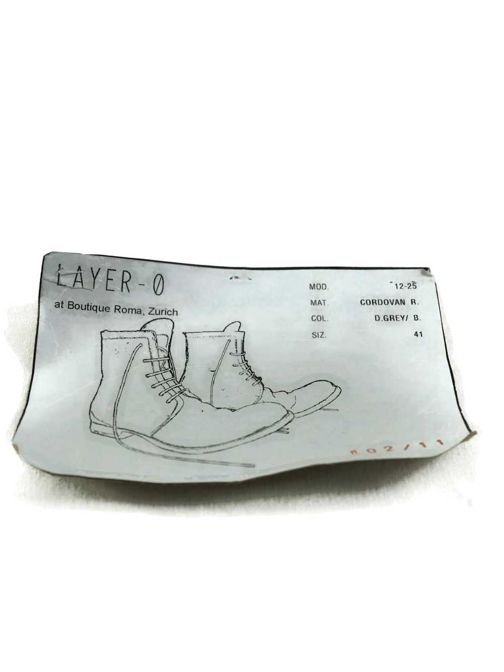 Layer-0 Cordovan Reverse Dark Grey Leather Boots - image 6