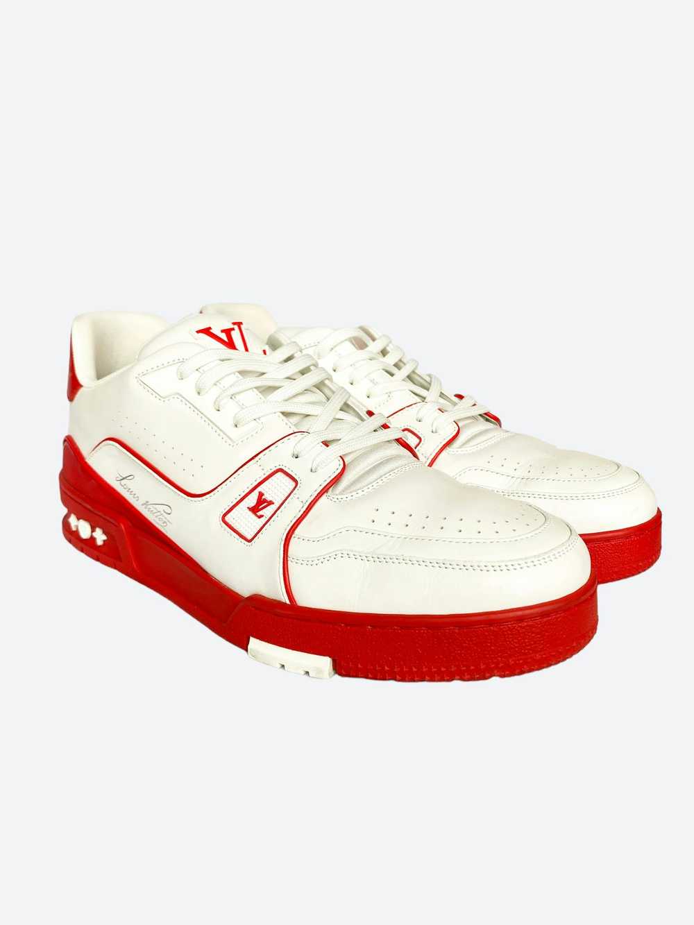 Louis Vuitton Louis Vuitton White & Red Trainers - image 1