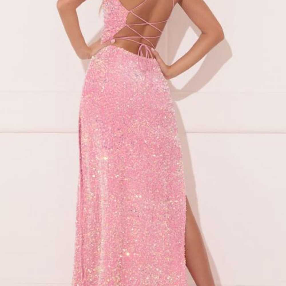 Sequin Pink Prom Dress - image 3