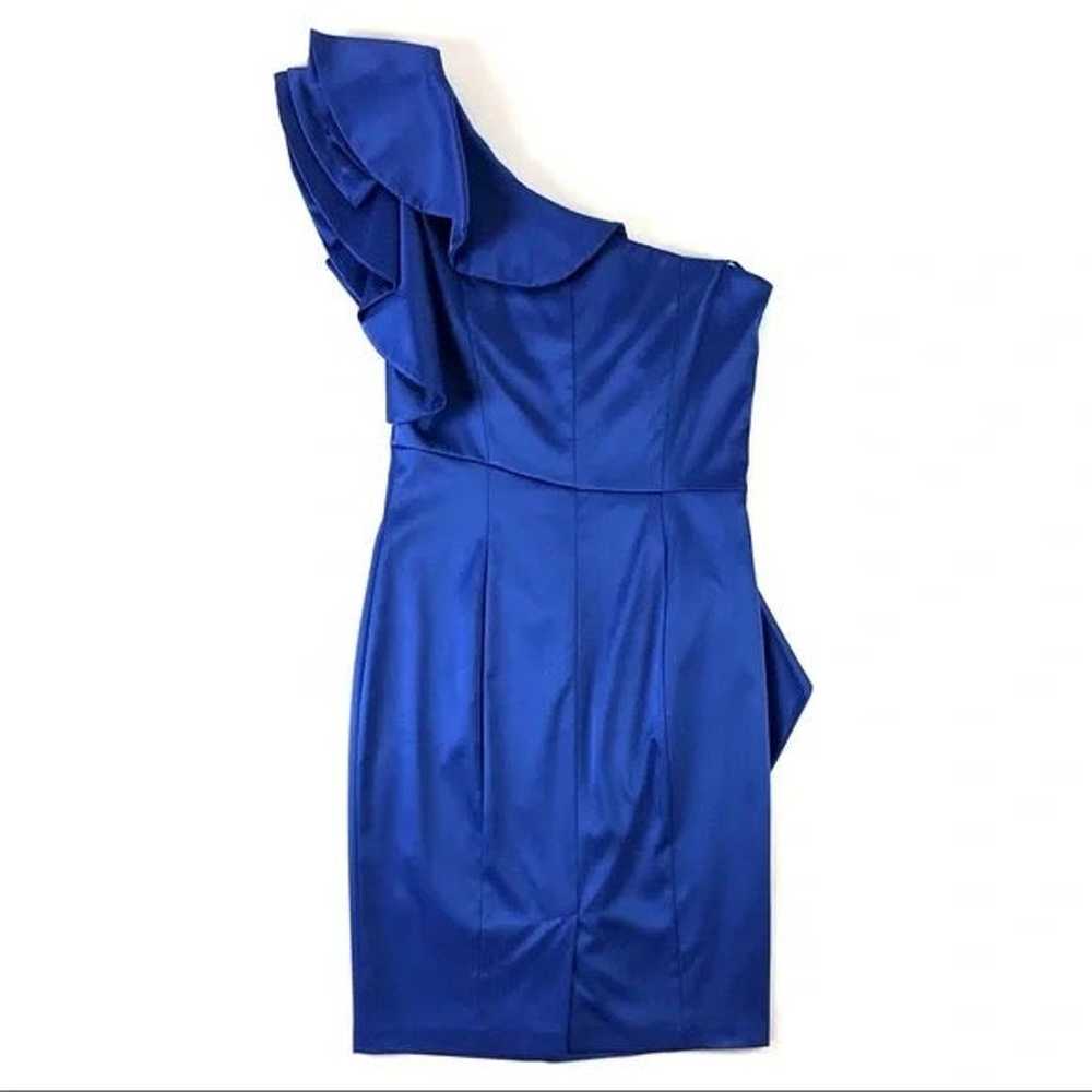 Jessica Simpson Royal Blue Ruffle One Shoulder Ev… - image 2