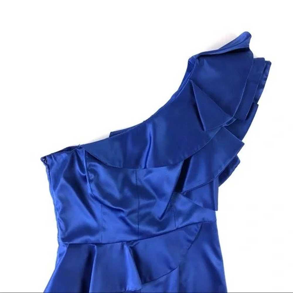 Jessica Simpson Royal Blue Ruffle One Shoulder Ev… - image 3