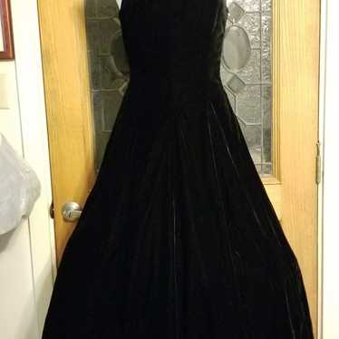 Vintage Velvet Ballgown Prom Dress M - image 1