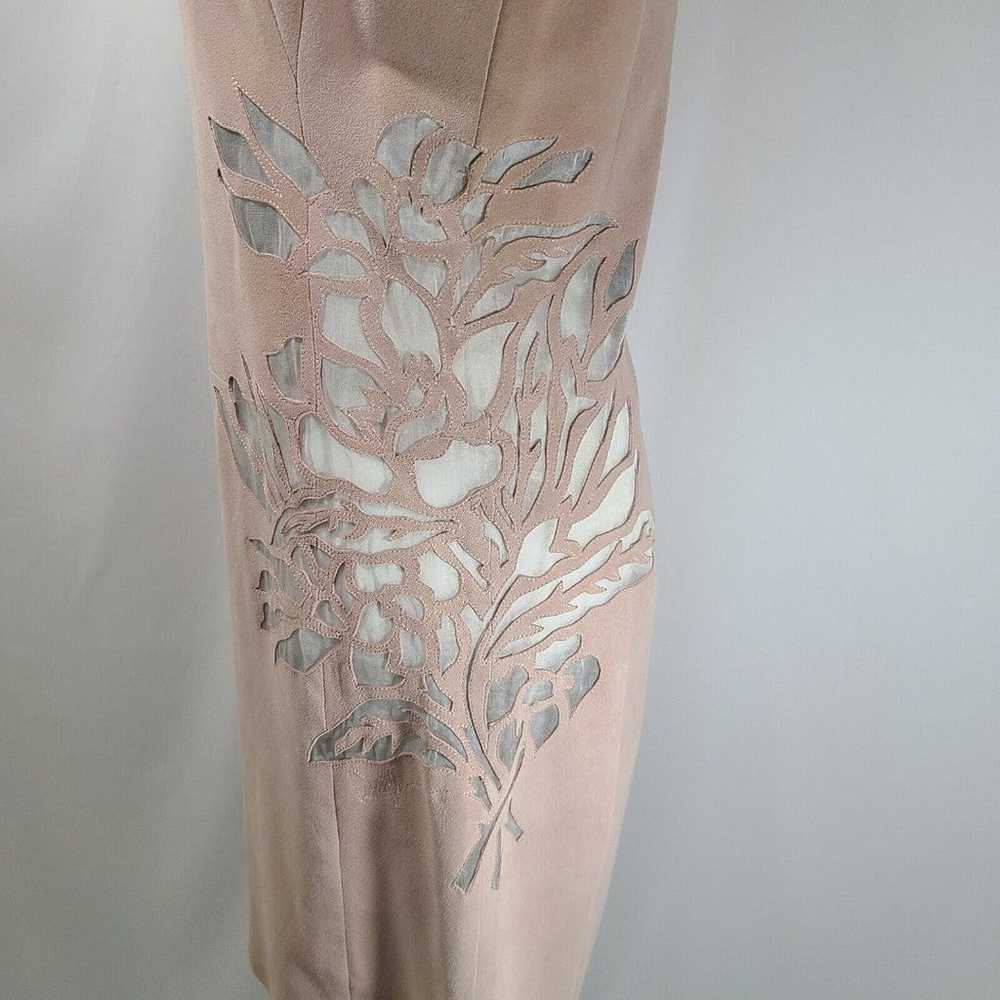 Donald J Pliner Leather Dress 8 Pink Silk Lining … - image 3
