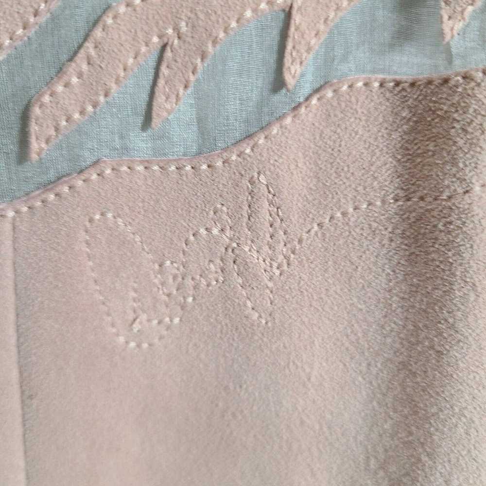 Donald J Pliner Leather Dress 8 Pink Silk Lining … - image 4