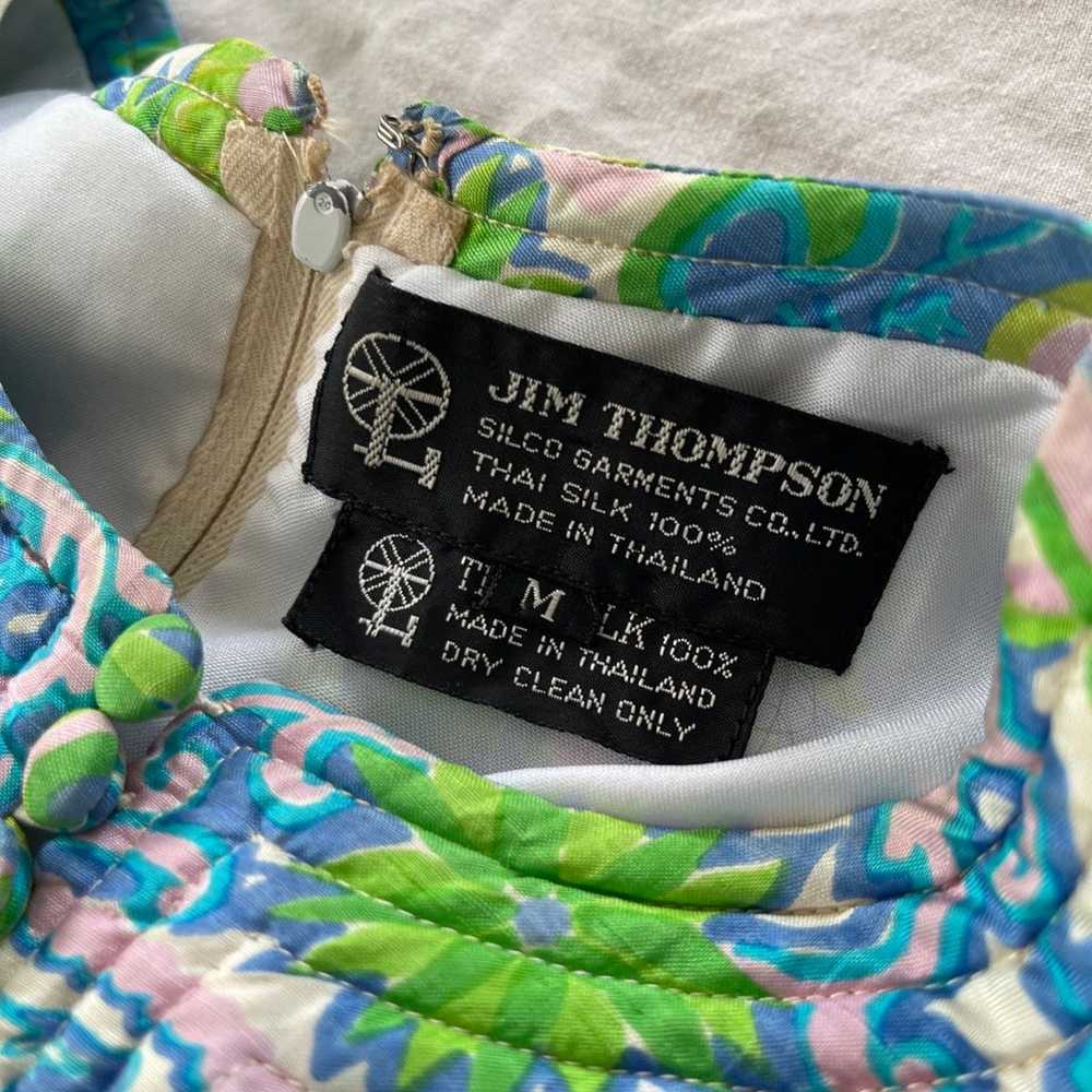 Jim Thompson 100% Thai silk gown maxi dress Medium - image 3
