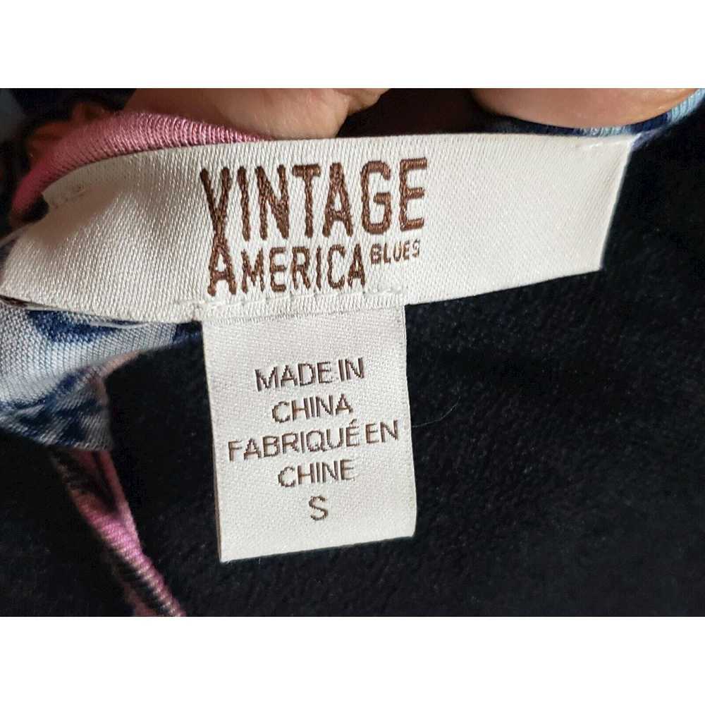 Vintage Vintage America Floral Short Sleeve V-Nec… - image 8