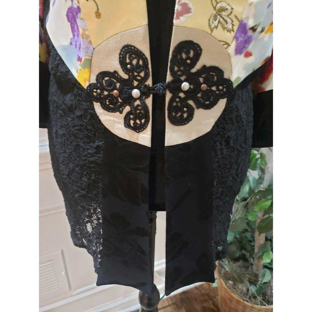 Other Vintage Violet Kay Floral Lace Silk Kimono … - image 3