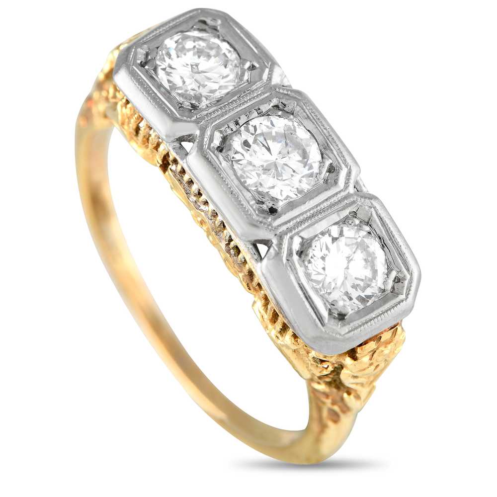 LB Exclusive Antique 14K Yellow Gold and White Go… - image 1