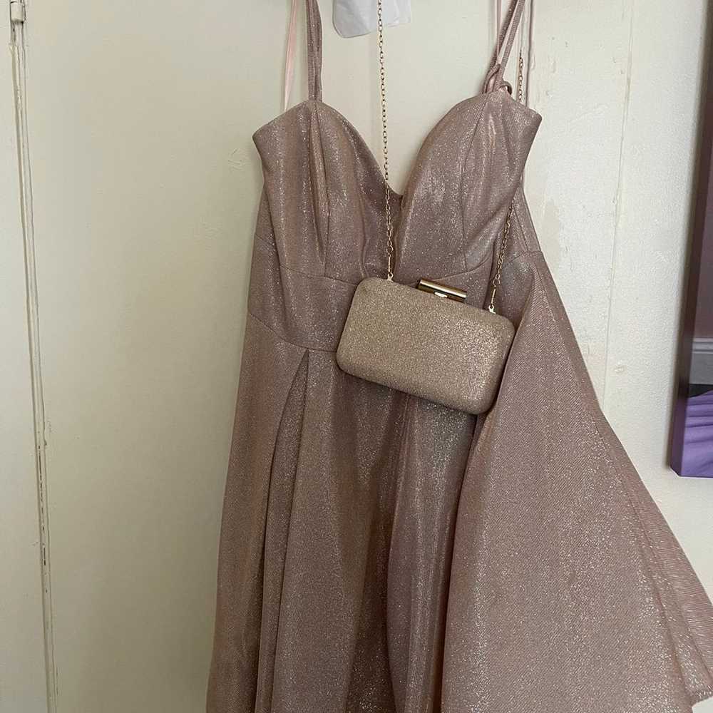 Rose gold party dress - image 3