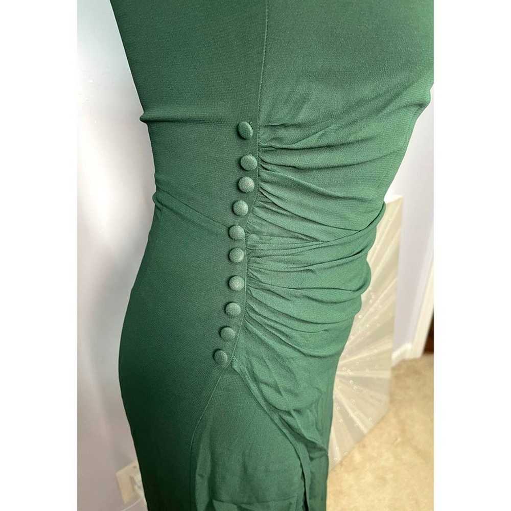 Reformation Aude Forest Green High Neck Midi Dres… - image 7