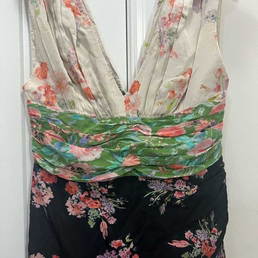 AMUR Multicolor Printed Silk Floral Lolly Dress S… - image 3