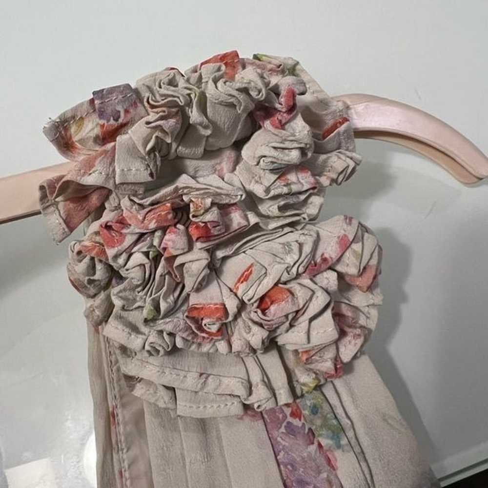 AMUR Multicolor Printed Silk Floral Lolly Dress S… - image 6