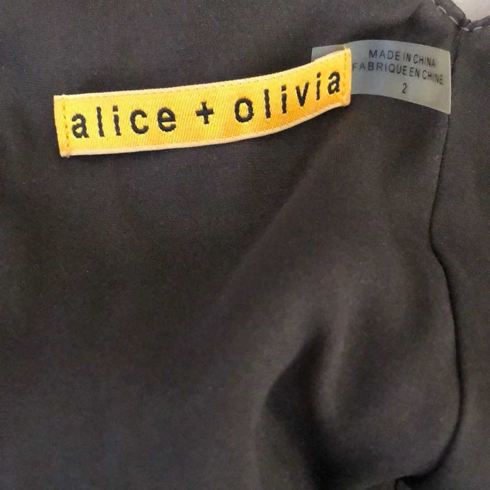 Alice + Olivia Gold Leather Dress 2 EUC - image 4