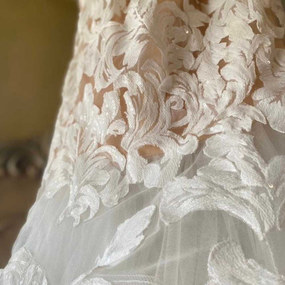 Prom/wedding white nude dress - image 9