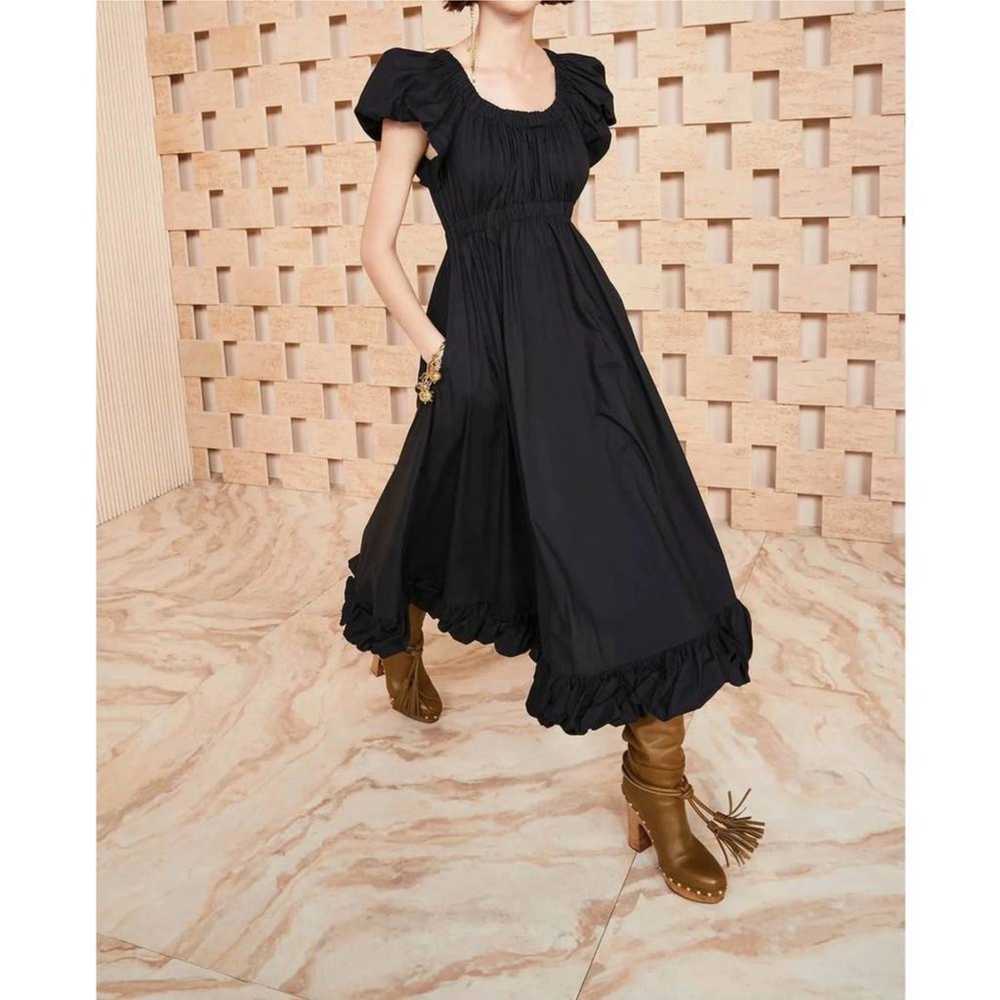 ULLA JOHNSON Nanette Black Midi-Dress Sz 6 - image 1