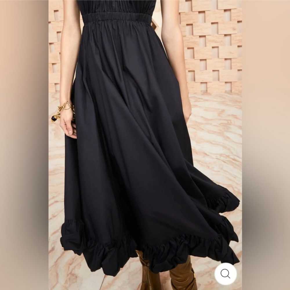 ULLA JOHNSON Nanette Black Midi-Dress Sz 6 - image 3