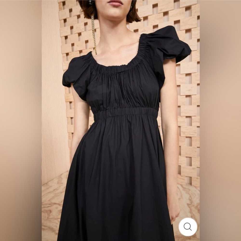 ULLA JOHNSON Nanette Black Midi-Dress Sz 6 - image 4