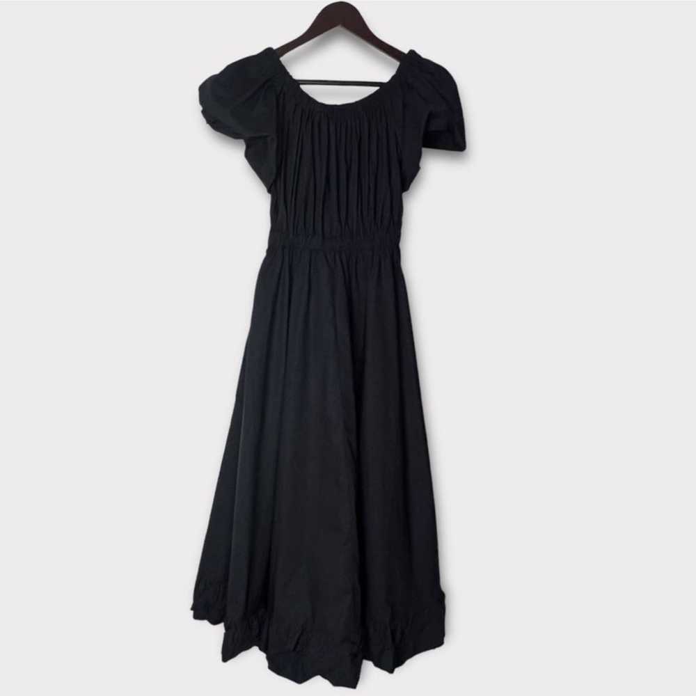 ULLA JOHNSON Nanette Black Midi-Dress Sz 6 - image 7