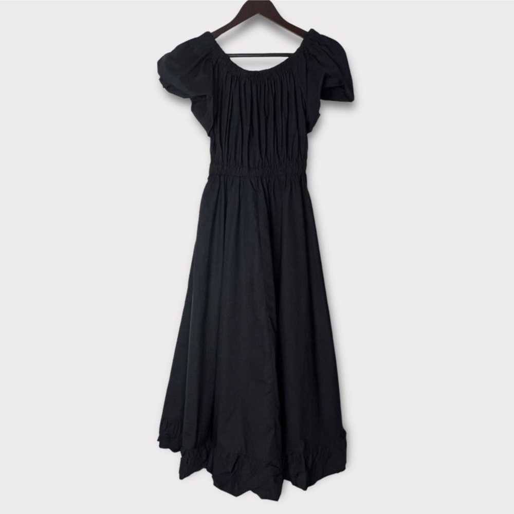 ULLA JOHNSON Nanette Black Midi-Dress Sz 6 - image 8