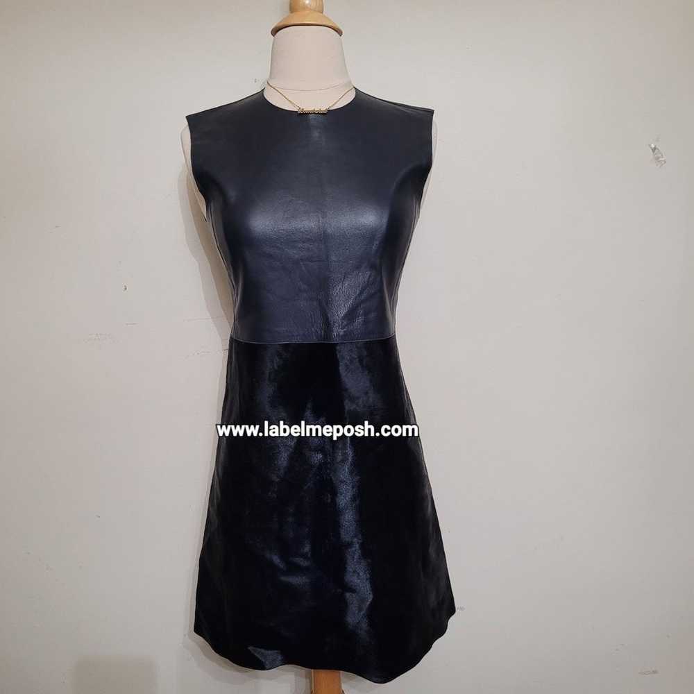 Fur calf hair and leather dress - image 6