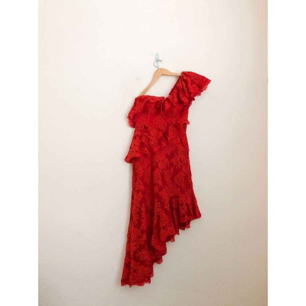 THURLEY red one shoulder full lace asymmetrical h… - image 2
