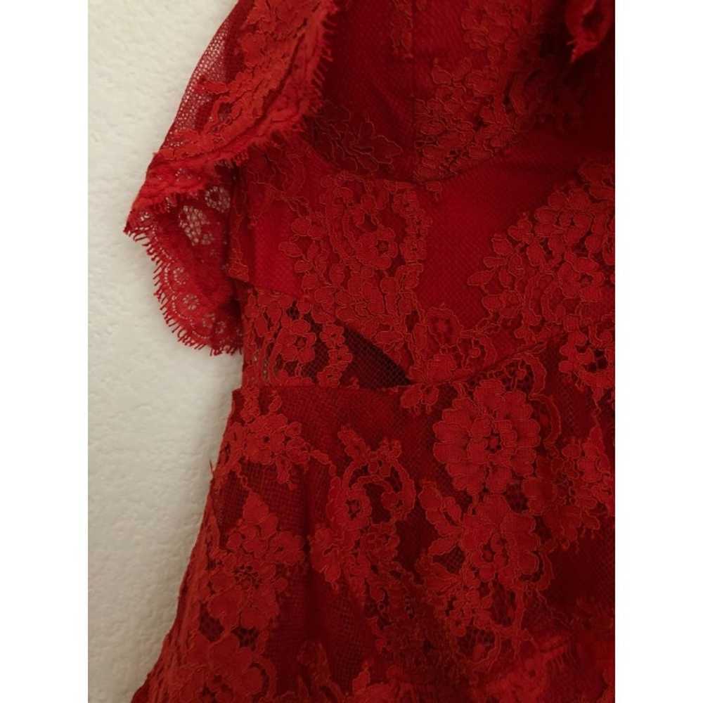 THURLEY red one shoulder full lace asymmetrical h… - image 3