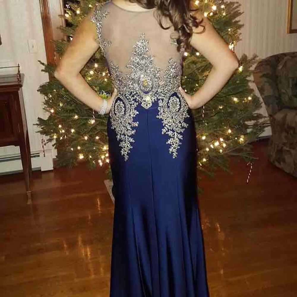 Navy&Gold Prom/Formal Aria Couture Dress - image 2