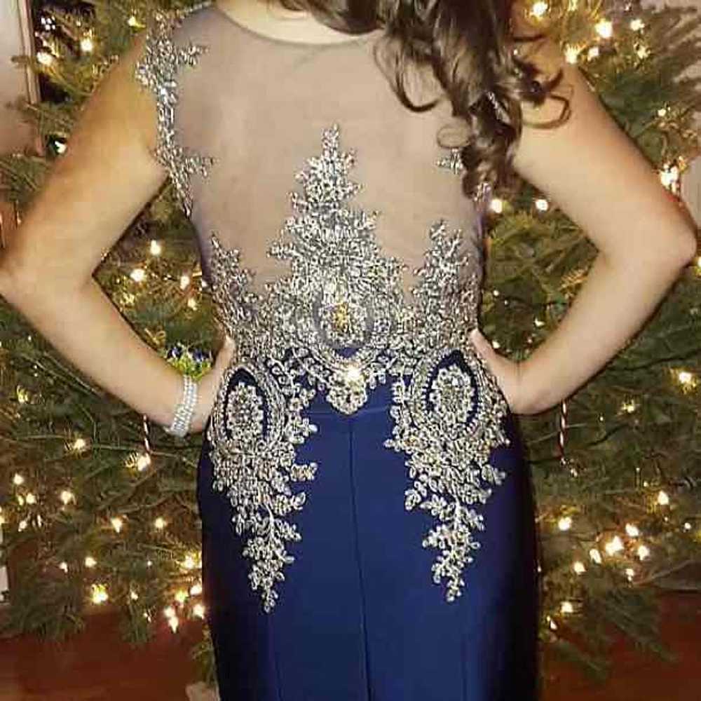 Navy&Gold Prom/Formal Aria Couture Dress - image 3