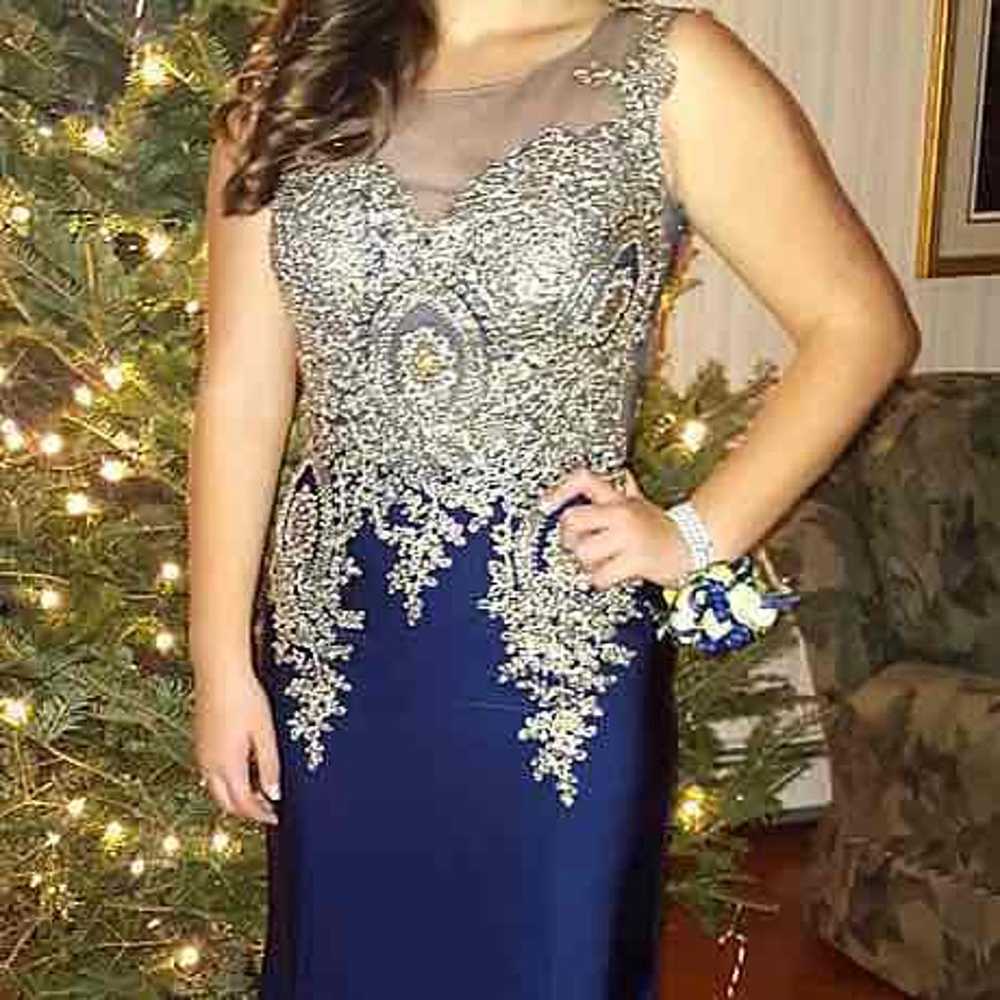 Navy&Gold Prom/Formal Aria Couture Dress - image 4