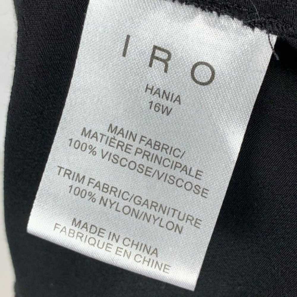 IRO hania dress size 38 black 3/4 sleeve lace pan… - image 12