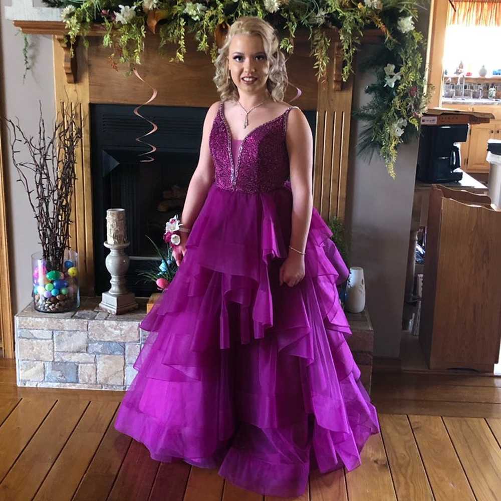 Purple Ellie Wilde Prom Dress - image 2