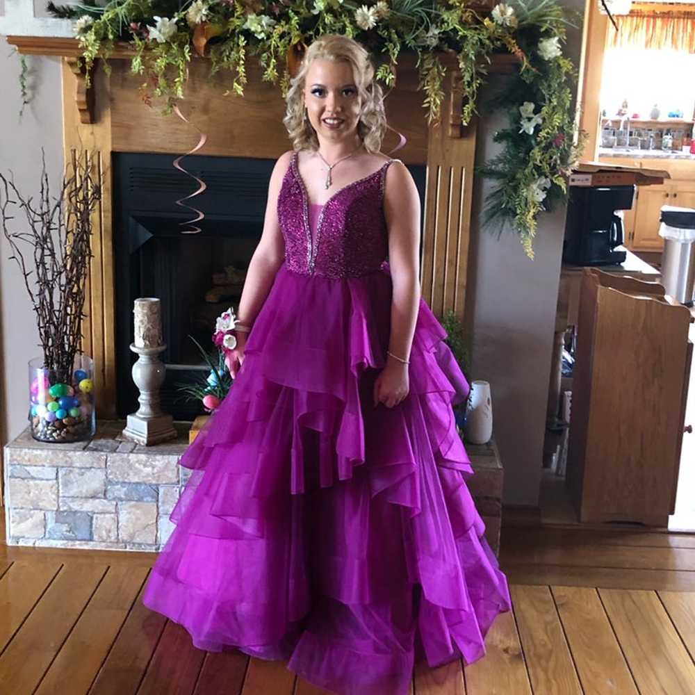 Purple Ellie Wilde Prom Dress - image 3