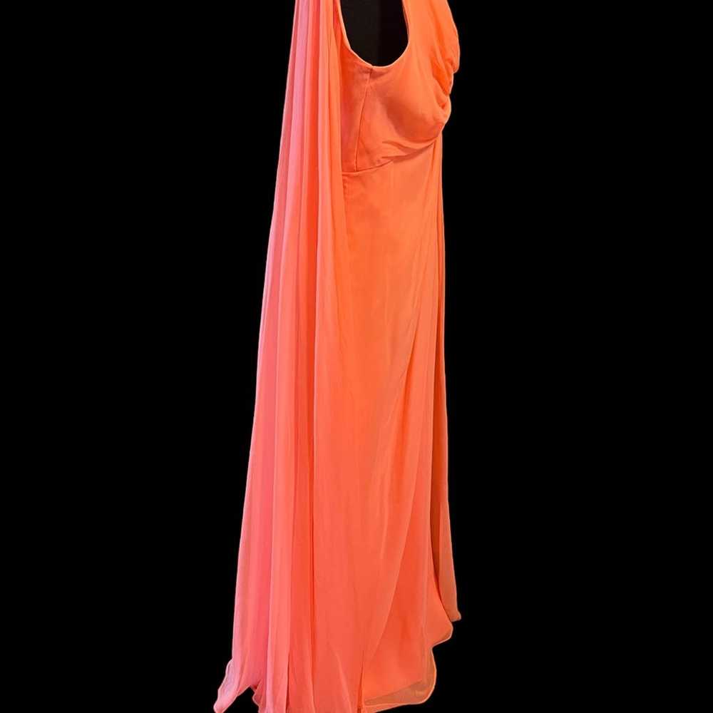 Vintage 60's Emma Domb coral whismical gown dress - image 7