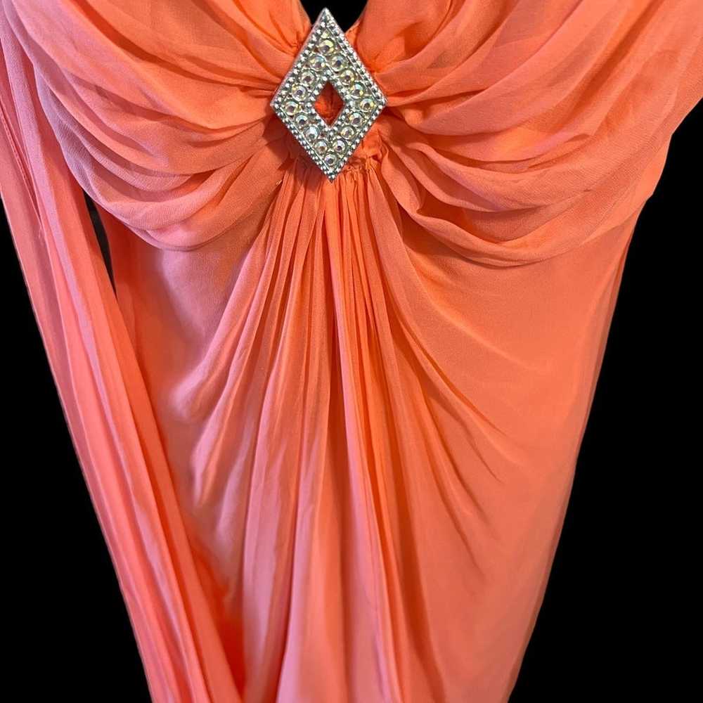 Vintage 60's Emma Domb coral whismical gown dress - image 8