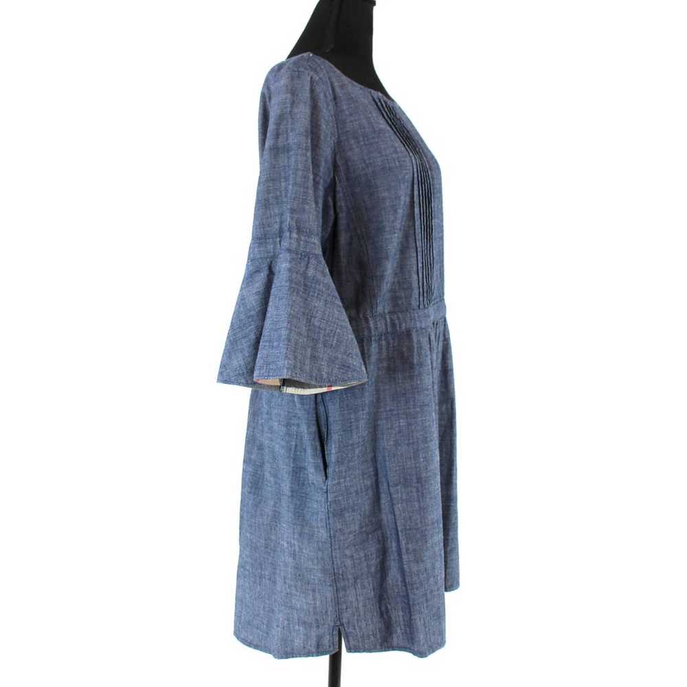 Burberry Michelle Bell Sleeve Blue Chambray Pintu… - image 2