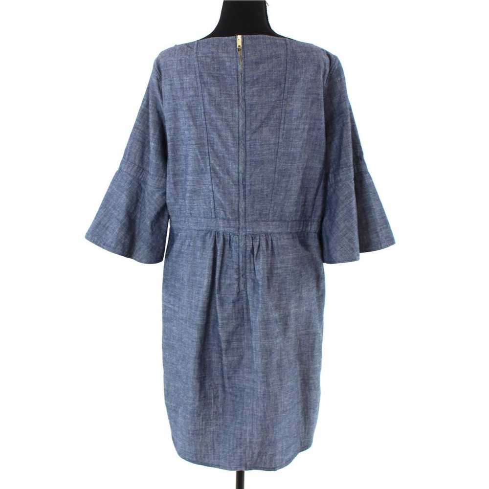 Burberry Michelle Bell Sleeve Blue Chambray Pintu… - image 5