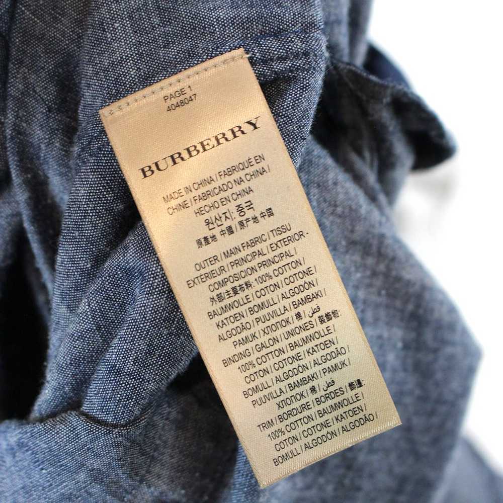 Burberry Michelle Bell Sleeve Blue Chambray Pintu… - image 7