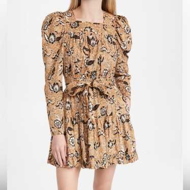 By Anthropologie Printed Puff-Sleeve Dress