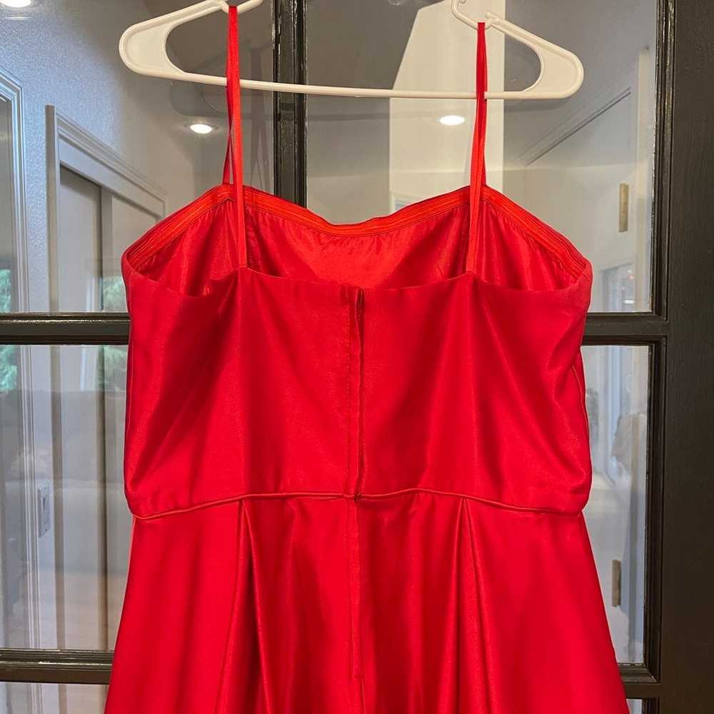 Red Full Length Prom Dress - image 10